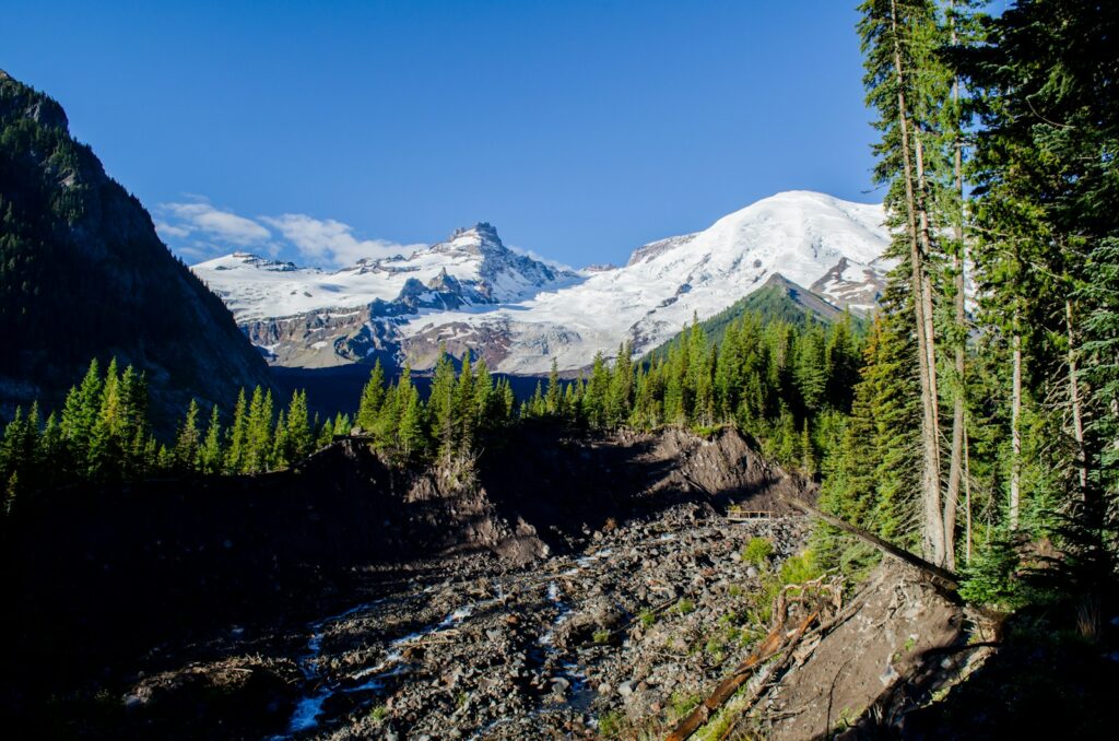 aerial photography of mountain covered by snow