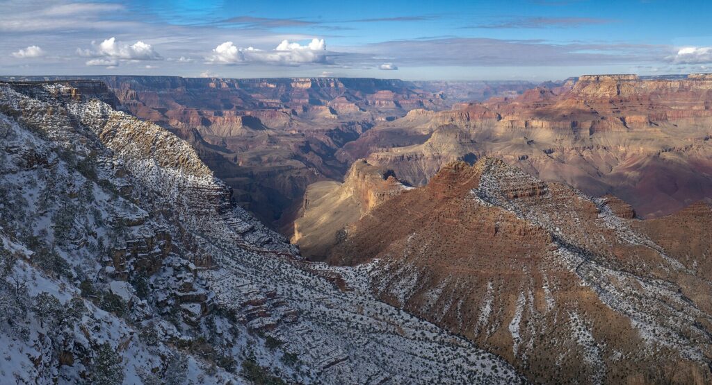 View west from Desert View on the morning of January 21, 2021.