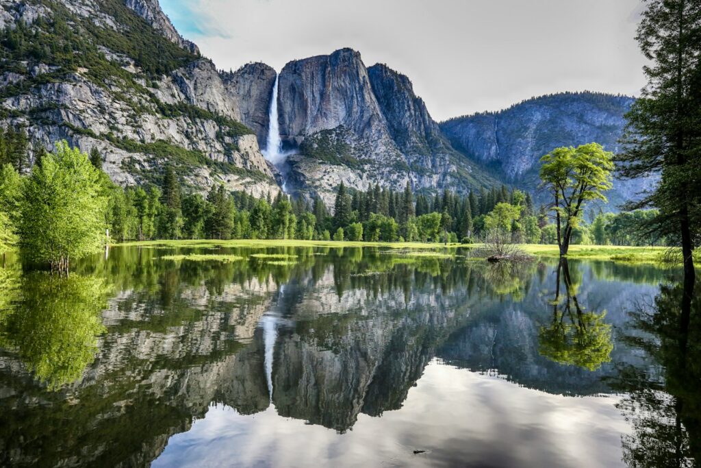 Landscape photography of waterfalls