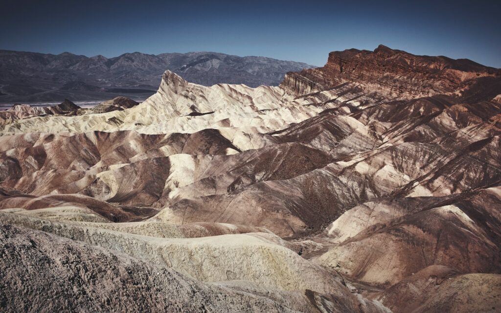 landscape photography of mountain ranges