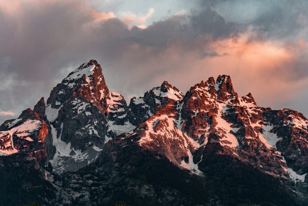 Snow covered mountain during daytime