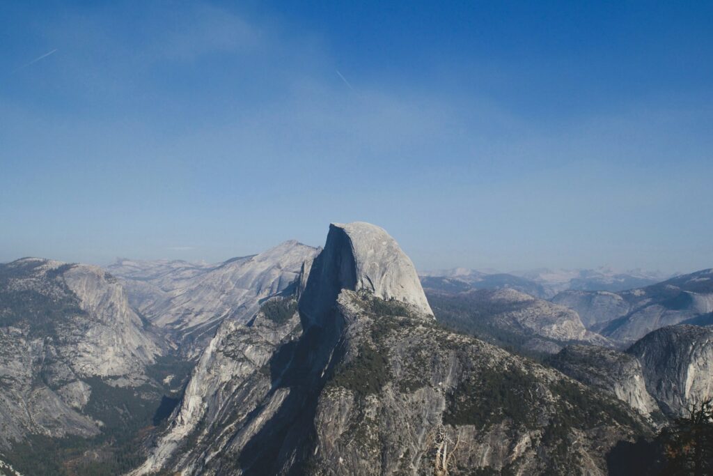 Aerial photography of mountains