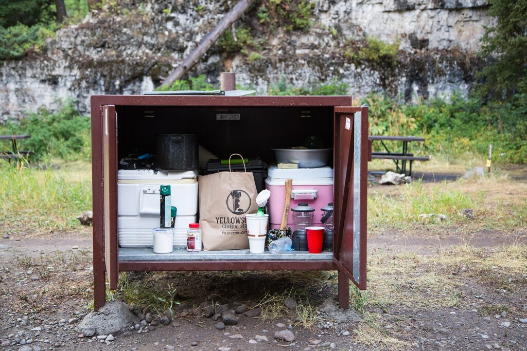 Bear box in the Pebble Creek Campground