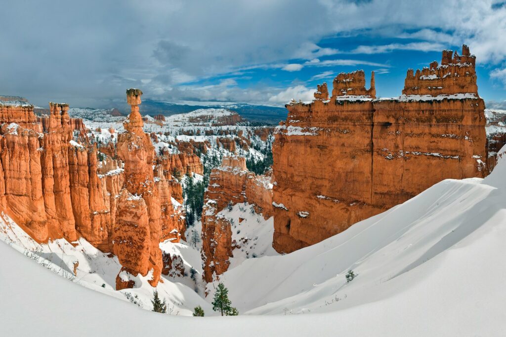 aerial photo of brown rock formations